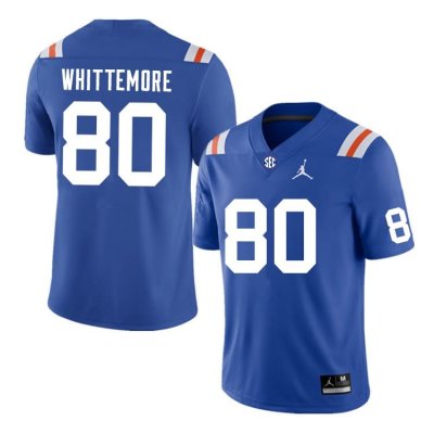 Men's Florida Gators #80 Trent Whittemore NCAA Nike Blue Throwback Authentic Stitched College Football Jersey VNP3662JD